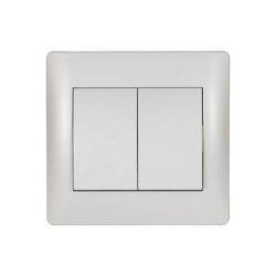 RHYME DUPLAVÁLTÓ KAPCSOLÓ FEHÉR METÁL