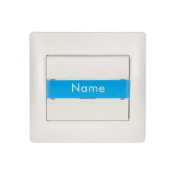 RHYME CSENGŐKAPCSOLÓ NÉVKÁRTYÁVAL FEHÉR METÁL