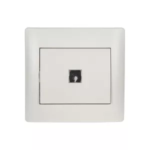 RHYME JELZŐFÉNYES NYOMÓGOMB FEHÉR METÁL