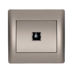 RHYME JELZŐFÉNYES NYOMÓGOMB SZÜRKE METÁL