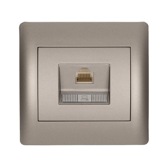 RHYME SZÁMÍTÓGÉP HÁLÓZATI ALJZAT (CAT6e) SZÜRKE METÁL