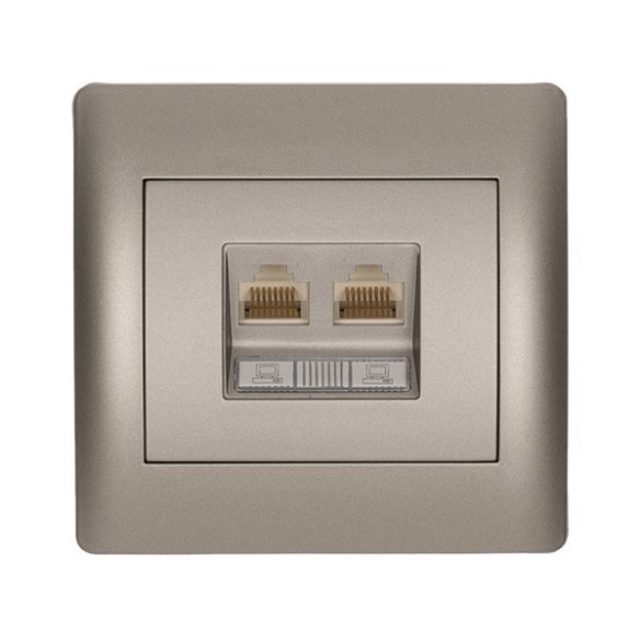 RHYME SZÁMÍTÓGÉP HÁLÓZATI ALJZAT (DUPLA) SZÜRKE METÁL