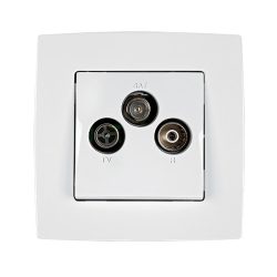 CITY TV ÉS SAT CSATLAKOZÓ FEHÉR METÁL