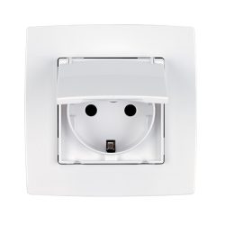   CITY NÉMET TÍPUSÚ DUGALJ VÍZÁLLÓ FEDÉLLEL METAL FEHÉR