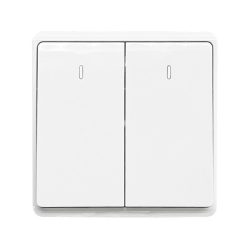 LONDON TWO BUTTONS TWO WAY SWITCH WHITE