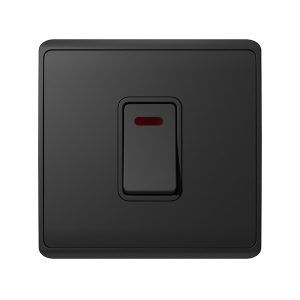 LONDON DOUBLE POLE SWITCH NEON 45A ANTHRACITE