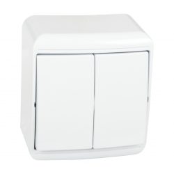 KETTES KAPCSOLÓ FEHÉR IP20