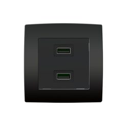CITY 2xUSB ALJZAT ANTRACIT
