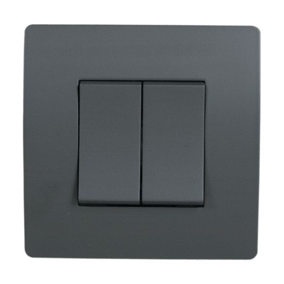 EL BASIC TG103 2 BUTTONS 1 WAY SWITH GRAPHITE-OLD