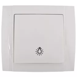 SR-2514 JELZŐFÉNYES NYOMÓGOMB FEHÉR