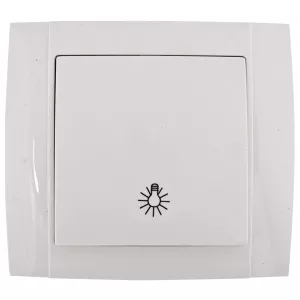 SR-2514 JELZŐFÉNYES NYOMÓGOMB FEHÉR