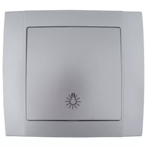 SR-2514 JELZŐFÉNYES NYOMÓGOMB EZÜST SZÜRKE