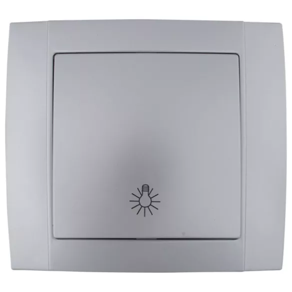 SR-2514 JELZŐFÉNYES NYOMÓGOMB EZÜST SZÜRKE