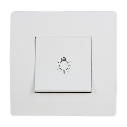 BASIC TG112A JELZŐFÉNYES NYOMÓGOMB FEHÉR