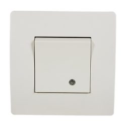 BASIC TG114 1 JELZŐFÉNYES EGYPÓLUSÚ KAPCSOLÓ FEHÉR