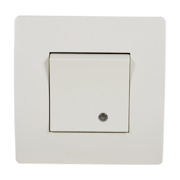 EL BASIC TG114 1 BUTTON 1 WAY SWITCH WITH LIGHT WH