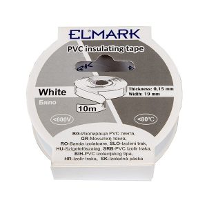 SZIGETELŐ SZALAG 10mx19mm FEHÉR