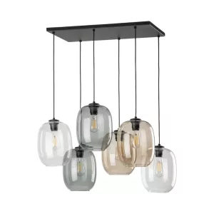 TK Lighting Chandelier ELIO 5974 6xE27 black