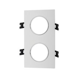   SÜLLYESZTETT SZÖGLETES SPOT LÁMPATEST 92X172mm , DUPLA, FEHÉR, MŰANYAG