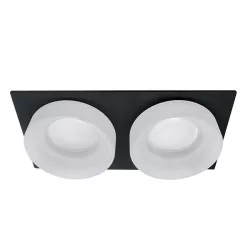   SA-045/2 SPOT LÁMPATEST 2XGU5.3 NÉGYZET FEKETE/FEHÉR 92045S2/BLFR