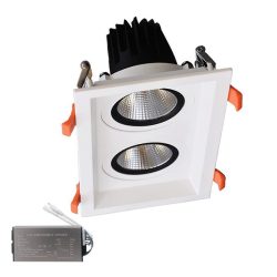   DOUBLE LED SPOT LIGHT 2X30W 230V 4000K WH+EMERGENCY KIT 92DL82F6040/WHE