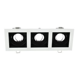   EL-110SQ3 SQ. RECESSED DOWNLIGHT GU10 FEHÉR & FEKETE 92EL110SQ3/WHBK