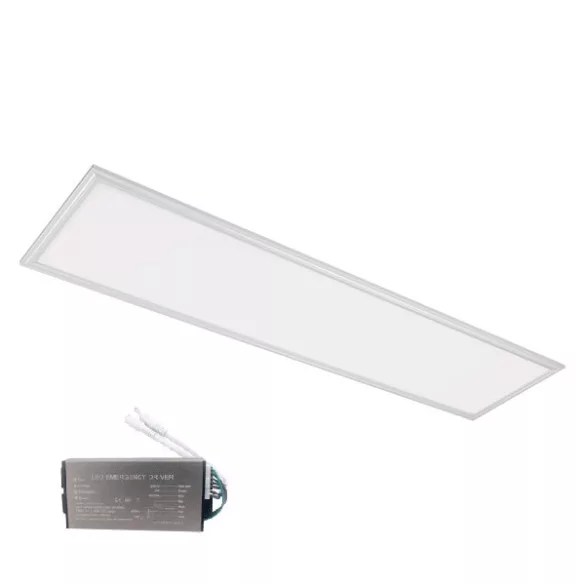 LED PANEL 48W 4000K 295X1195MM UGR<19 +SÜRGŐSSÉGI KÉSZLETTEL