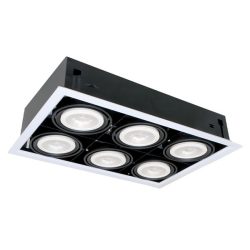  LED KIEMELŐVILÁGÍTÁS QUAD612 12W 6XE27 2700K SÖTÉT SZÜRKE 92Q61227DGR