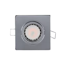   LEDES FÉM SZÖGLETES SPOTVILÁGÍTÁS PAR 16 5.5W 2700-3000K SZATÉN NIKKEL