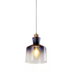 ALMA FÜGGESZTÉK 1XE27 KÉK/FA