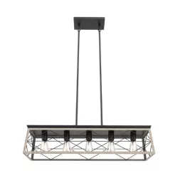 EMMA FÜGGESZTÉK 5XE27 FEKETE/FEHÉR