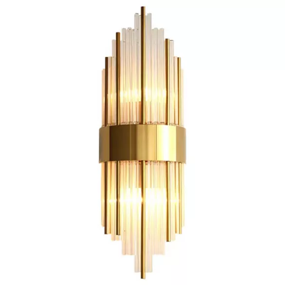 GILLIS FALI LÁMPA 2XE14 ARANY/KRISTÁLYOK