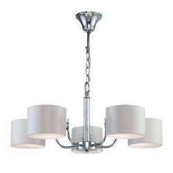 MELODY CSILLÁR 5XE27 FEHÉR/KRÓM