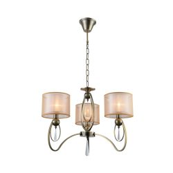 MERY CSILLÁR 3XE27 ANTIK SÁRGARÉZ D600X480MM