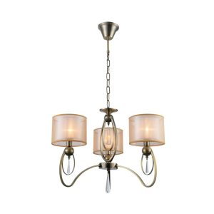 MERY CSILLÁR 3XE27 ANTIK SÁRGARÉZ D600X480MM