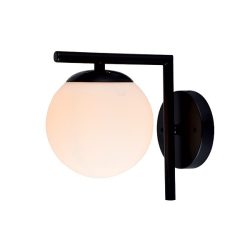 RITA FALI LÁMPA 1XE27 FEKETE/FEHÉR ÜVEG