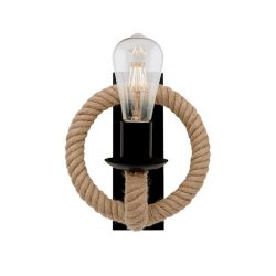 ROPE FALI LÁMPA 1XE27 FEKETE