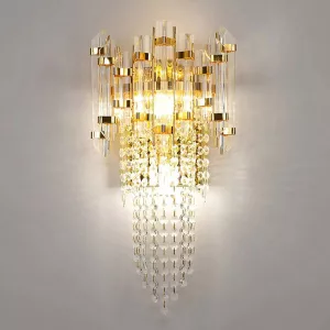 THEODORE FALI LÁMPA 3XG9 ARANY/KRISTÁLYOK