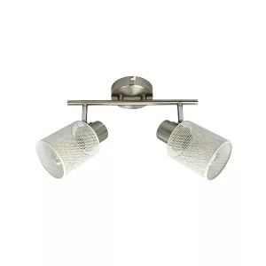 YOLI SPOT 2XE27 SZATÉN NIKKEL