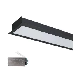 LED PROFIL SÜLLYESZTETT SZERELÉSŰ S48 12W 4000K 600MM FEKETE+SÜRGŐSSÉGI KÉSZLETT