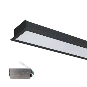 LED PROFIL SÜLLYESZTETT SZERELÉSŰ S48 12W 4000K 600MM FEKETE+SÜRGŐSSÉGI KÉSZLETT