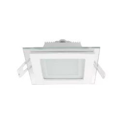LED PANEL ÜVEG SZÖGLETES 6W 2700K