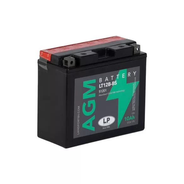 Landport AGM 10Ah 175A Bal+ Motorakkumulátor (AGM-LT12B-BS)