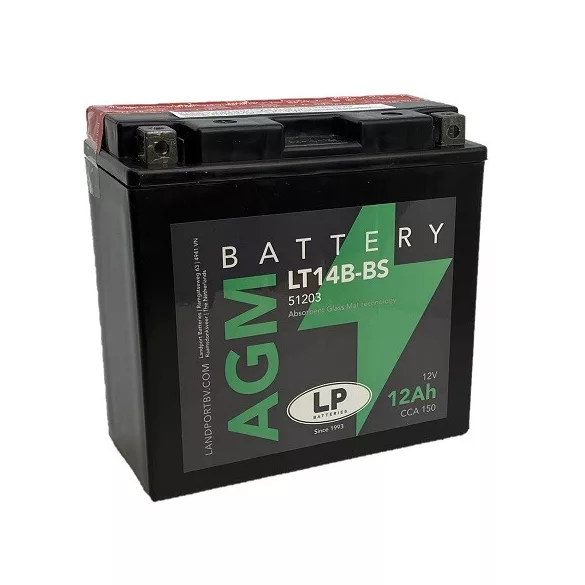 Landport AGM 12Ah 150A Bal+ Motorakkumulátor (AGM-LT14B-BS)