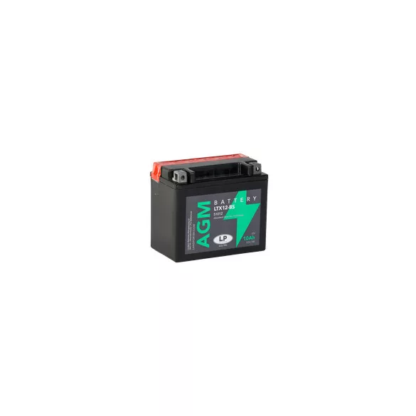 Landport AGM 10Ah 180A Bal+ Motorakkumulátor (AGM-LTX12-BS)