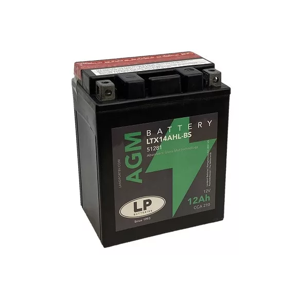 Landport AGM 12Ah 210A Jobb + Motorakkumulátor (AGM-LTX14AHL-BS)