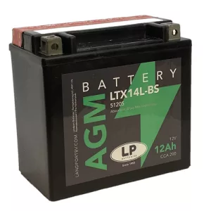 Landport AGM 12Ah 200A Jobb+ Motorakkumulátor (AGM-LTX14L-BS)