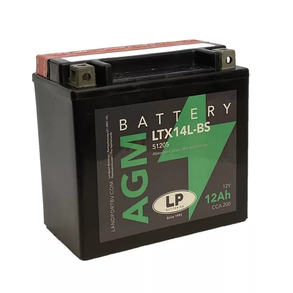 Landport AGM 12Ah 200A Jobb+ Motorakkumulátor (AGM-LTX14L-BS)