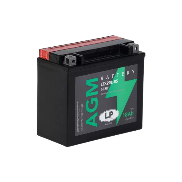 Landport AGM 18Ah 240A Jobb+ Motorakkumulátor (AGM-LTX20L-BS)