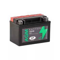 Landport AGM 8Ah 135A Bal+ Motorakkumulátor (AGM-LTX9-BS)